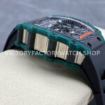 RM Factory Richard Mille RM 21-02 Tourbillon 43mm Carbon Fiber Rubber Strap RM Factory Richard Mille RM 21-02 Tourbillon 43mm Carbon Fiber Rubber Strap Arabic numerals Skeletonized Black Dial