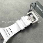 RM Factory Richard Mille RM 21-02 Tourbillon 43mm White Ceramics Whi (4) RM Factory Richard Mille RM 21-02 Tourbillon 43mm White Ceramics White Rubber Strap Arabic numerals Skeletonized Black Dial