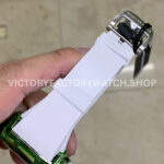 RM Factory Richard Mille RM 26-01 44mm Green Synthetic Crystal White Rubber Strap Panda Skeletonized White Dial