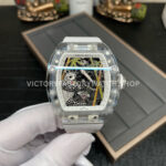 RM Factory Richard Mille RM 26-01 synthetic crystal white rubber strap panda skeletonized white dial