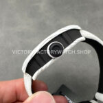 RM Factory Richard Mille RM 27-02 43mm White Carbon Fiber White Canvas Strap Tourbillon Skeletonized Dial