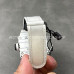 RM Factory Richard Mille RM 27-02 43mm White Carbon Fiber White Canvas Strap Tourbillon Skeletonized Dial