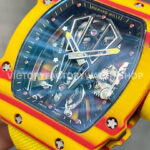 RM Factory Richard Mille RM 27-03 Rafael Nadal Tourbillon 47.77mm Yellow Carbon Fiber Textile Strap Skeletonized Dial