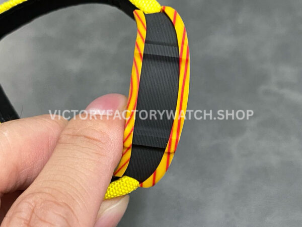 RM Factory Richard Mille RM 27-03 Rafael Nadal Tourbillon 47.77mm Yellow Carbon Fiber Textile Strap Skeletonized Dial