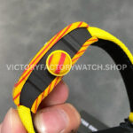 RM Factory Richard Mille RM 27-03 Rafael Nadal Tourbillon 47.77mm Yellow Carbon Fiber Textile Strap Skeletonized Dial