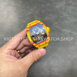 RM Factory Richard Mille RM 27-03 Rafael Nadal Tourbillon 47.77mm Yellow Carbon Fiber Textile Strap Skeletonized Dial