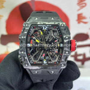RM Factory Richard Mille RM 35-03 black carbon fiber black rubber strap black skeletonized dial
