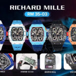 RM Factory Richard Mille RM 35-03 43mm White Carbon Fiber White Rubber Strap Black Skeletonized Dial