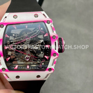 RM Factory Richard Mille RM 38-02 43.7mm carbon fiber black rubber strap skeletonized dial