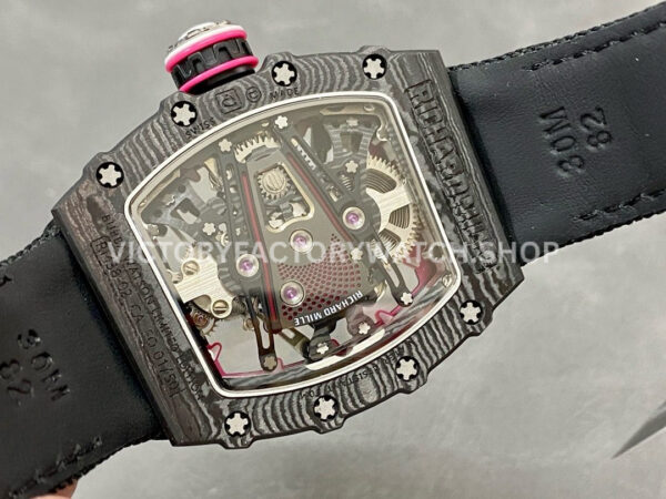 RM Factory Richard Mille RM 38-02 43.7mm Carbon Fiber Black Textile Strap Skeletonized Dial (6) RM Factory Richard Mille RM 38-02 43.7mm Black Carbon Fiber Black Textile Strap Skeletonized Dial