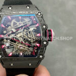 RM Factory Richard Mille RM 38-02 43.7mm Carbon Fiber Black Textile Strap Skeletonized Dial (8) RM Factory Richard Mille RM 38-02 43.7mm black carbon fiber black textile strap skeletonized dial