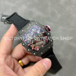 RM Factory Richard Mille RM 38-02 43.7mm Carbon Fiber Black Textile Strap Skeletonized Dial (9) RM Factory Richard Mille RM 38-02 43.7mm Black Carbon Fiber Black Textile Strap Skeletonized Dial