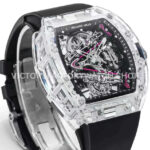 RM Factory Richard Mille RM 38-02 43.7mm Synthetic Crystal Black Rubber Strap Skeletonized Black Dia ( (4) RM Factory Richard Mille RM 38-02 43.7mm Synthetic Crystal Black Rubber Strap Skeletonized Black Dial
