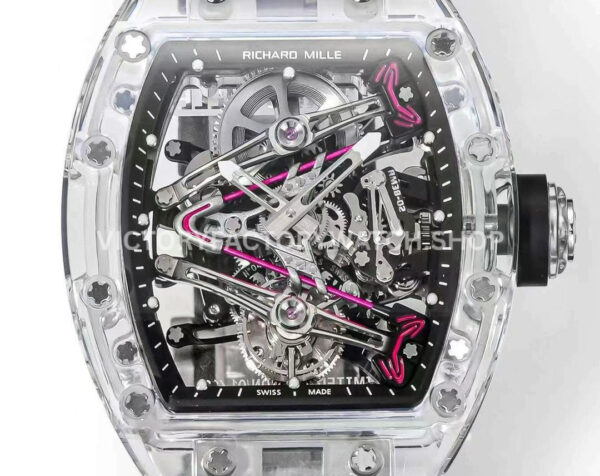 RM Factory Richard Mille RM 38-02 43.7mm Synthetic Crystal Black Rubber Strap Skeletonized Black Dia ( (5) RM Factory Richard Mille RM 38-02 43.7mm Synthetic Crystal Black Rubber Strap Skeletonized Black Dial