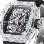 RM Factory Richard Mille RM 38-02 43.7mm Synthetic Crystal Black Rubber Strap Skeletonized Black Dia ( (6) RM Factory Richard Mille RM 38-02 43.7mm Synthetic Crystal Black Rubber Strap Skeletonized Black Dial
