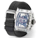 RM Factory Richard Mille RM 38-02 43.7mm Synthetic Crystal Black Rubber Strap Skeletonized Black Dia ( (7) RM Factory Richard Mille RM 38-02 43.7mm Synthetic Crystal Black Rubber Strap Skeletonized Black Dial
