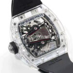 RM Factory Richard Mille RM 38-02 43.7mm Synthetic Crystal Black Rubber Strap Skeletonized Black Dia ( (8) RM Factory Richard Mille RM 38-02 43.7mm Synthetic Crystal Black Rubber Strap Skeletonized Black Dial