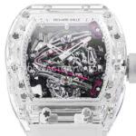 RM Factory Richard Mille RM 38-02 43.7mm Synthetic Crystal White Emulsion Rubber Strap Skelet (4) RM Factory Richard Mille RM 38-02 43.7mm Synthetic Crystal White Emulsion Rubber Strap Skeletonized White Dial