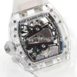 RM Factory Richard Mille RM 38-02 43.7mm Synthetic Crystal White Emulsion Rubber Strap Skelet (8) RM Factory Richard Mille RM 38-02 43.7mm Synthetic Crystal White Emulsion Rubber Strap Skeletonized White Dial