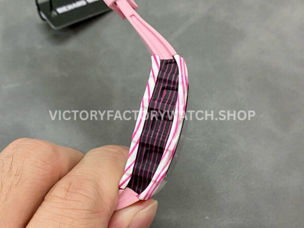RM Factory Richard Mille RM 38-02 43.7mm White Carbon Fiber Pink Rubber Strap Skeletonized Dial (4) RM Factory Richard Mille RM 38-02 43.7mm White Carbon Fiber Pink Rubber Strap Skeletonized Dial