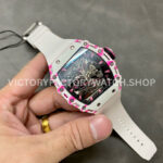 RM Factory Richard Mille RM 38-02 43.7mm White Carbon Fiber White Rubber Strap Skeletonized Dial