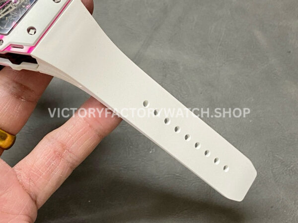 RM Factory Richard Mille RM 38-02 43.7mm White Carbon Fiber White Rubber Strap Skeletonized Dial