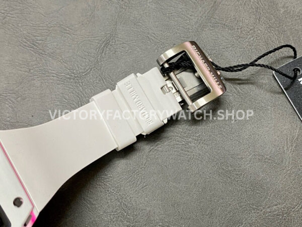 RM Factory Richard Mille RM 38-02 43.7mm White Carbon Fiber White Rubber Strap Skeletonized Dial
