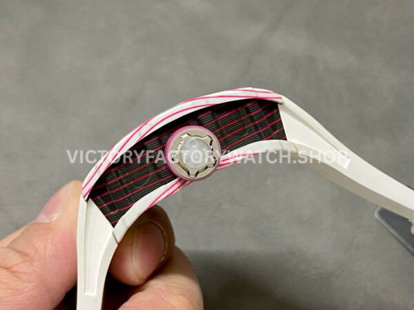 RM Factory Richard Mille RM 38-02 43.7mm White Carbon Fiber White Rubber Strap Skeletonized Dial