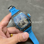 RM Factory Richard Mille RM 53-01 43mm Carbon Fiber Blue Rubber Strap Skeletonized Black Dial (1) RM Factory Richard Mille RM 53-01 43mm Carbon Fiber Blue Rubber Strap Skeletonized Black Dial