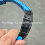RM Factory Richard Mille RM 53-01 43mm Carbon Fiber Blue Rubber Strap Skeletonized Black Dial (3) RM Factory Richard Mille RM 53-01 43mm Carbon Fiber Blue Rubber Strap Skeletonized Black Dial