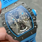 RM Factory Richard Mille RM 53-01 43mm Carbon Fiber Blue Rubber Strap Skeletonized Black Dial (4) RM Factory Richard Mille RM 53-01 43mm Carbon Fiber Blue Rubber Strap Skeletonized Black Dial
