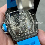 RM Factory Richard Mille RM 53-01 43mm Carbon Fiber Blue Rubber Strap Skeletonized Black Dial (7) RM Factory Richard Mille RM 53-01 43mm Carbon Fiber Blue Rubber Strap Skeletonized Black Dial