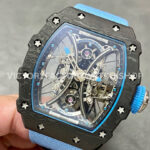 RM Factory Richard Mille RM 53-01 43mm Carbon Fiber Canvas Rubber Strap Skeletonized Black Dial ( (5) RM Factory Richard Mille RM 53-01 43mm Carbon Fiber Canvas Rubber Strap Skeletonized Black Dial