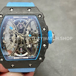 RM Factory Richard Mille RM 53-01 43mm Carbon Fiber Canvas Rubber Strap Skeletonized Black Dial ( (7) RM Factory Richard Mille RM 53-01 43mm carbon fiber canvas rubber strap skeletonized black dial