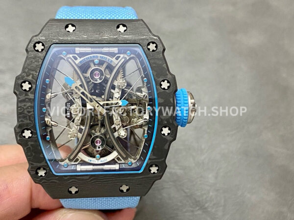 RM Factory Richard Mille RM 53-01 43mm Carbon Fiber Canvas Rubber Strap Skeletonized Black Dial ( (7) RM Factory Richard Mille RM 53-01 43mm carbon fiber canvas rubber strap skeletonized black dial