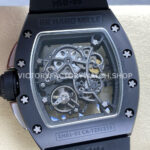 RM Factory Richard Mille RM 61-01 42.7mm Black Ceramic Black Rubber Strap Black Skeleton Dial (10) RM Factory Richard Mille RM 61-01 42.7mm Black Ceramic Black Rubber Strap Black Skeleton Dial