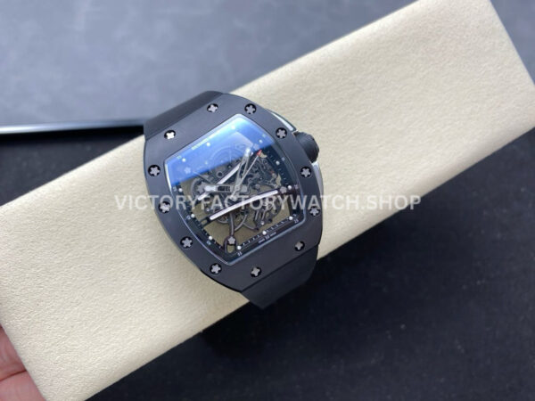 RM Factory Richard Mille RM 61-01 42.7mm Black Ceramic Black Rubber Strap Black Skeleton Dial (8) RM Factory Richard Mille RM 61-01 42.7mm Black Ceramic Black Rubber Strap Black Skeleton Dial