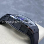 RM Factory Richard Mille RM 61-01 42.7mm Black Ceramic Black Rubber Strap Silver Skeleton Dial