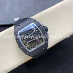 RM Factory Richard Mille RM 61-01 42.7mm Black Ceramic Black Rubber Strap Silver Skeleton Dial