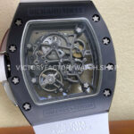 RM Factory Richard Mille RM 61-01 42.7mm Carbon Fiber White Rubber Strap White Skeleton Dial
