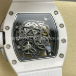 RM Factory Richard Mille RM 61-01 42.7mm White Ceramic White Rubber Strap Black Skeleton Dial (3) RM Factory Richard Mille RM 61-01 42.7mm White Ceramic White Rubber Strap Black Skeleton Dial