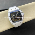 RM Factory Richard Mille RM 61-01 42.7mm White Ceramic White Rubber Strap Black Skeleton Dial (4) RM Factory Richard Mille RM 61-01 42.7mm White Ceramic White Rubber Strap Black Skeleton Dial