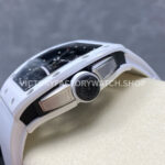 RM Factory Richard Mille RM 61-01 42.7mm White Ceramic White Rubber Strap Black Skeleton Dial (6) RM Factory Richard Mille RM 61-01 42.7mm White Ceramic White Rubber Strap Black Skeleton Dial