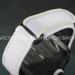 RM Factory Richard Mille RM 12-01 39mm Black Carbon Fiber White Canvas Strap Skeletonized Black Dial