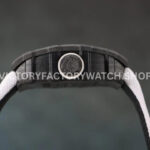 RM Factory Richard Mille RM 12-01 39mm Black Carbon Fiber White Canvas Strap Skeletonized Black Dial