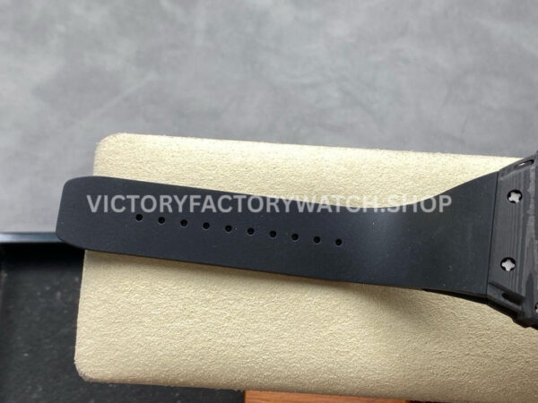 RM Factory Tourbillon Richard Mille RM 38-02 43.7mm Black Carbon Fiber Rubber Stra (8) RM Factory Tourbillon Richard Mille RM 38-02 43.7mm Black Carbon Fiber Rubber Strap Skeletonized Dial