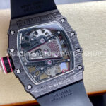 RM Factory Tourbillon Richard Mille RM 38-02 43.7mm Black Carbon Fiber Rubber Stra (9) RM Factory Tourbillon Richard Mille RM 38-02 43.7mm Black Carbon Fiber Rubber Strap Skeletonized Dial