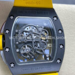 RM1C17~1 RM Factory Richard Mille RM 61-01 42.7mm Carbon Fiber Yellow Rubber Strap Yellow And Green Skeleton Dial