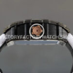 RM1D5C~1 RM Factory Richard Mille RM 12-01 39mm Black Carbon Fiber White Canvas Strap Skeletonized Rose Gold Dial