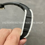 RM Factory Richard Mille RM 27-02 43mm White Carbon Fiber Black Rubber Strap Tourbillon Skeletonized Dial